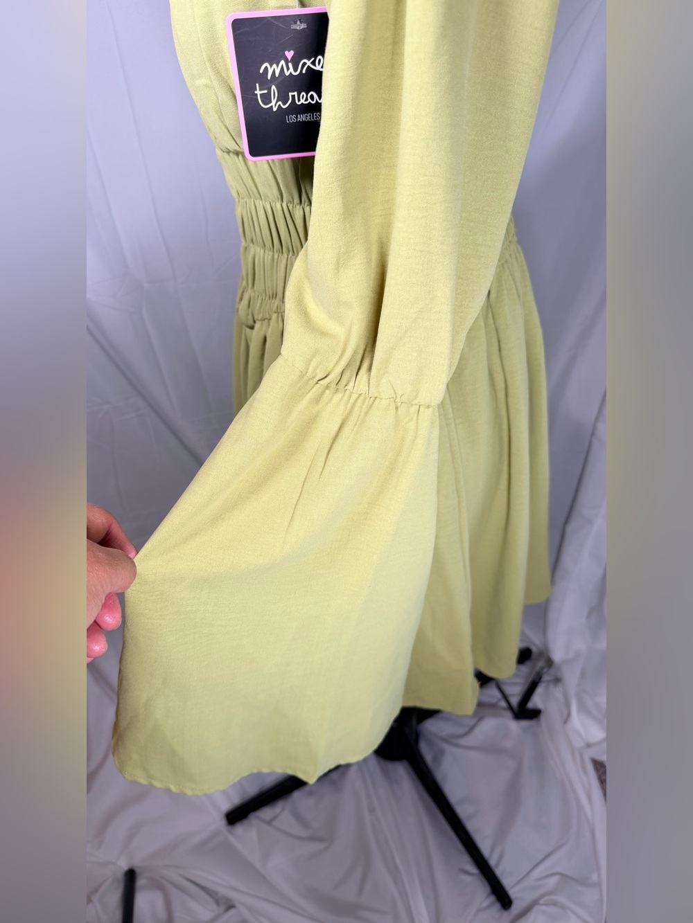 Mixed Threads Long Sleeve Square-Neck Smocked Dress - Picture 7 of 15